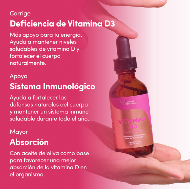 Vitamina D3 con aceite de oliva en gotero