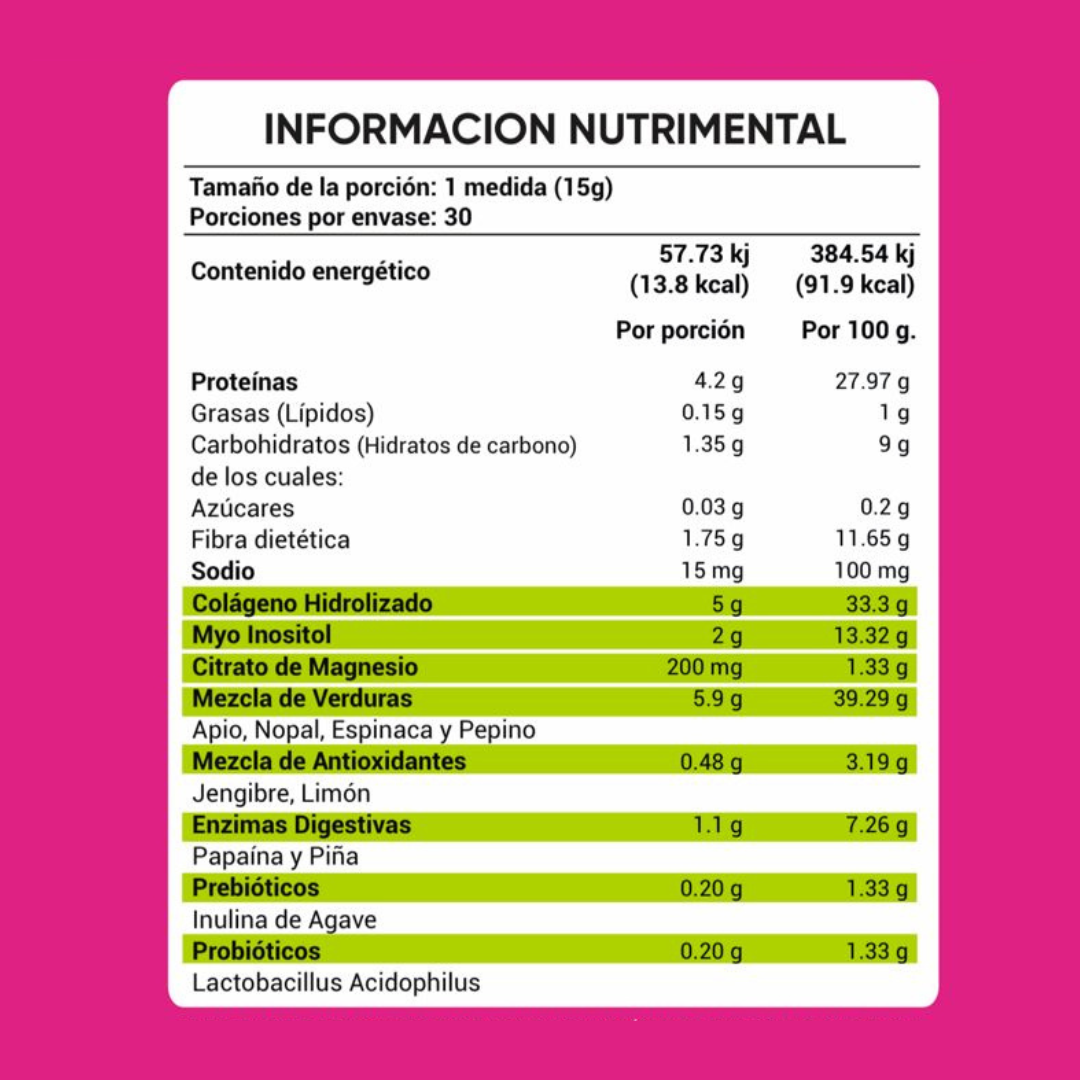 GLOW myo&greens- jugo verde en polvo